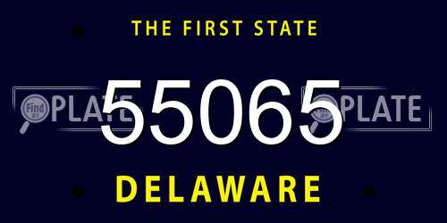55065 Delaware License Plate