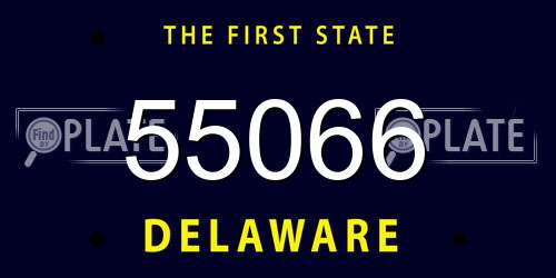 55066 Delaware License Plate