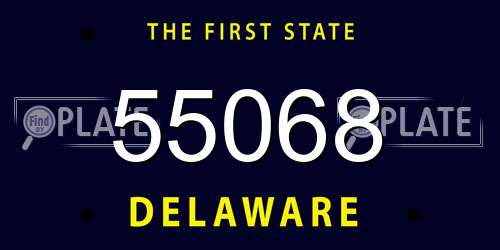 55068 Delaware License Plate