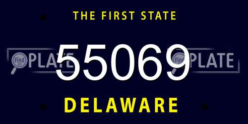 55069 Delaware License Plate