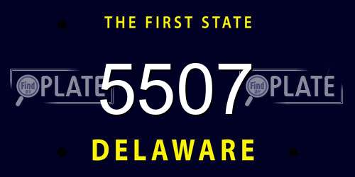 5507 Delaware License Plate