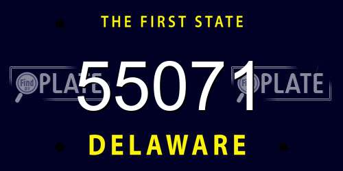 55071 Delaware License Plate