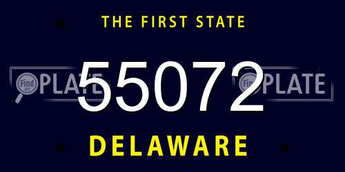 55072 Delaware License Plate