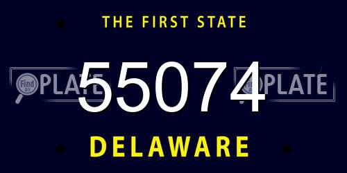 55074 Delaware License Plate