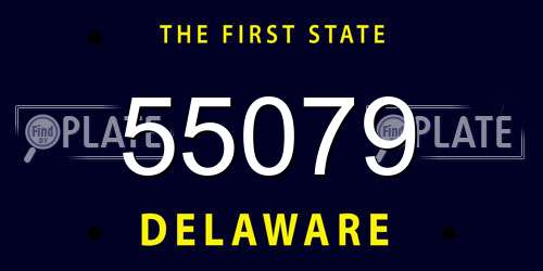 55079 Delaware License Plate