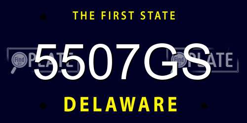 5507GS Delaware License Plate