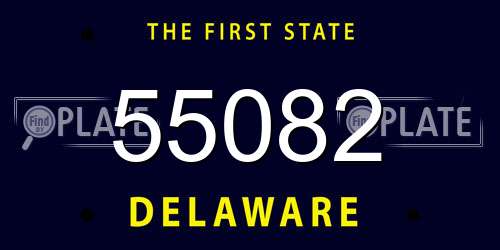 55082 Delaware License Plate