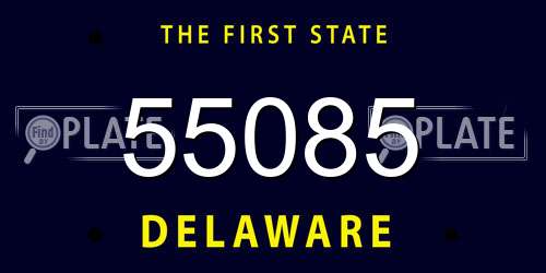 55085 Delaware License Plate