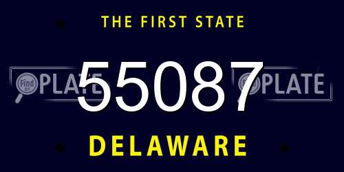 55087 Delaware License Plate