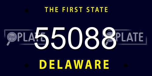 55088 Delaware License Plate