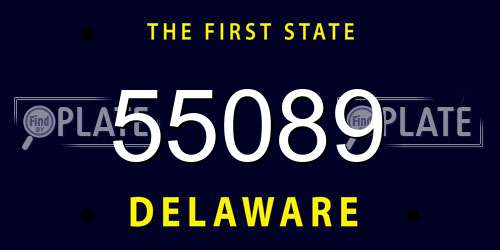 55089 Delaware License Plate