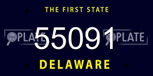 55091 Delaware License Plate