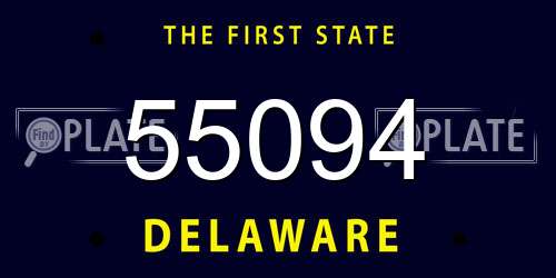 55094 Delaware License Plate