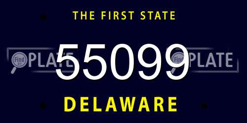 55099 Delaware License Plate
