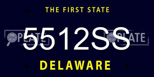 5512SS Delaware License Plate
