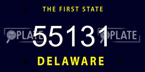 55131 Delaware License Plate