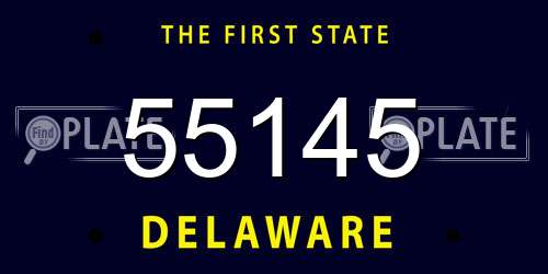 55145 Delaware License Plate