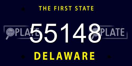 55148 Delaware License Plate