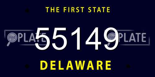 55149 Delaware License Plate