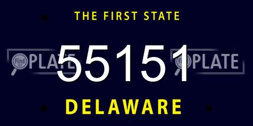 55151 Delaware License Plate