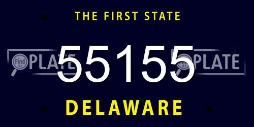55155 Delaware License Plate