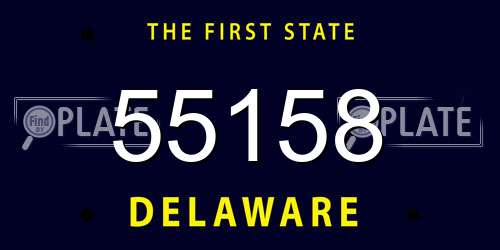 55158 Delaware License Plate