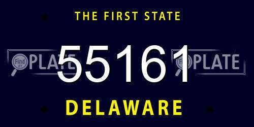 55161 Delaware License Plate