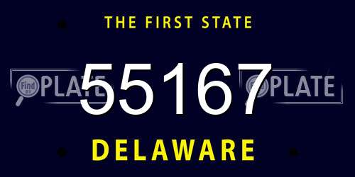 55167 Delaware License Plate