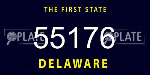 55176 Delaware License Plate