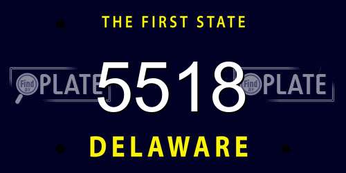 5518 Delaware License Plate