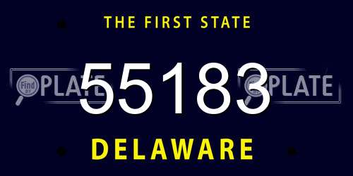 55183 Delaware License Plate