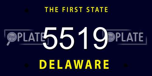 5519 Delaware License Plate