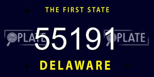 55191 Delaware License Plate
