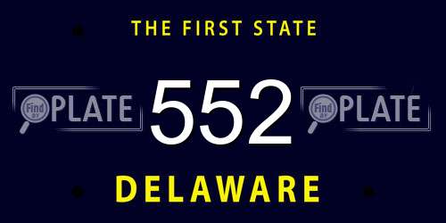 552 Delaware License Plate
