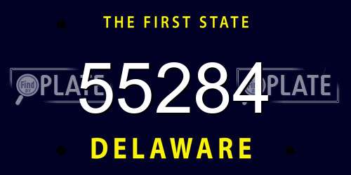 55284 Delaware License Plate