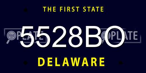5528BO Delaware License Plate