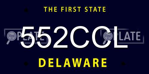 552CCL Delaware License Plate