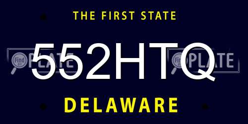 552HTQ Delaware License Plate