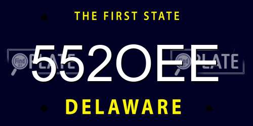 552OEE Delaware License Plate