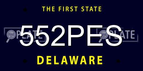 552PES Delaware License Plate