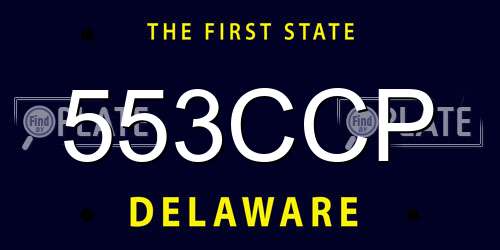 553CCP Delaware License Plate