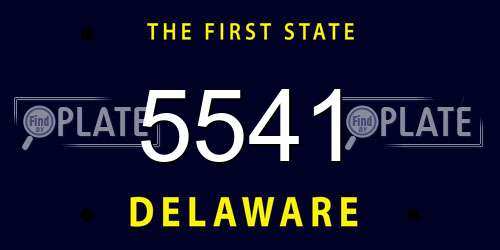 5541 Delaware License Plate