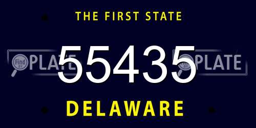 55435 Delaware License Plate