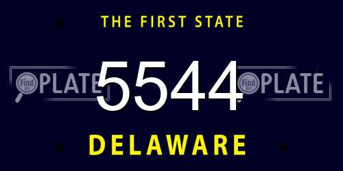 5544 Delaware License Plate