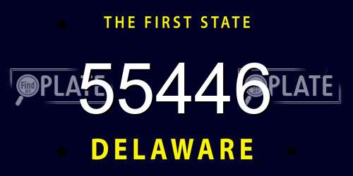 55446 Delaware License Plate