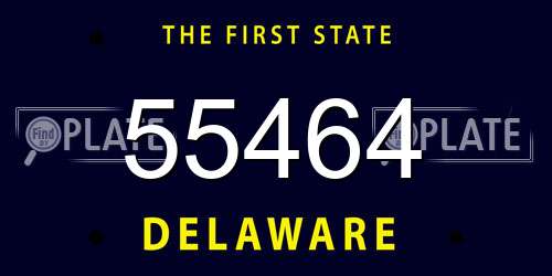 55464 Delaware License Plate