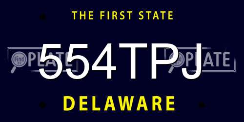 554TPJ Delaware License Plate