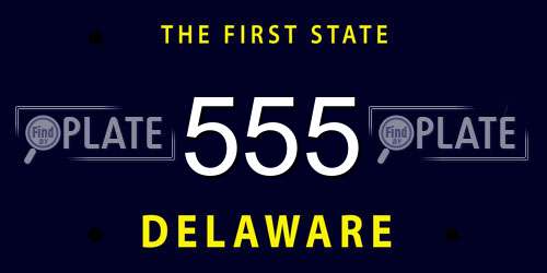 555 Delaware License Plate