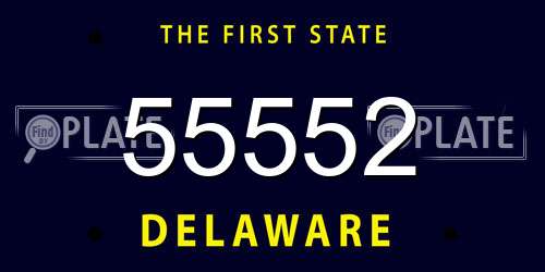 55552 Delaware License Plate