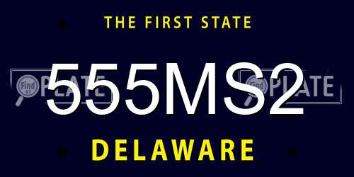 555MS2 Delaware License Plate